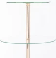Patera taca metalowa szkło złota 3 poziomy 45x30x30 159258