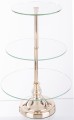 Patera taca metalowa szkło złota 3 poziomy 45x30x30 159258