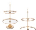 Patera taca metalowa lustro złota 2 poziomy 52x31x31 159253