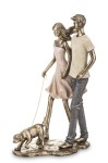 Figurka dekoracyjna para zakochanych z psem 27x18x10 140991