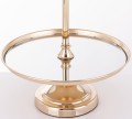 Patera taca metalowa lustro złota 3 poziomy 70x31x31 159252