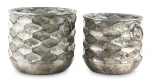 Donica osłonka doniczka doniczki metalowa kpl. 2 szt. 32/27 cm 141099