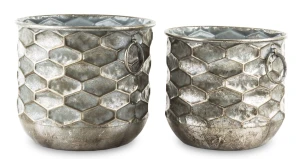 Donica osłonka doniczka doniczki metalowa kpl. 2 szt. 32/27 cm 141099