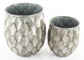 Donica osłonka doniczka doniczki metalowa kpl. 2 szt. 32/24 cm 141098