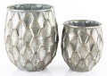 Donica osłonka doniczka doniczki metalowa kpl. 2 szt. 32/24 cm 141098