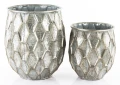 Donica osłonka doniczka doniczki metalowa kpl. 2 szt. 32/24 cm 141098