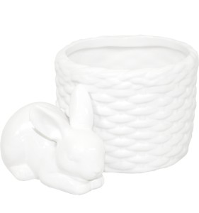 Osłonka figurka wielkanocna ceramiczna zajączek 8,5x16x11,5 100206