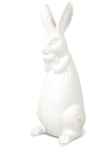 Figurka wielkanocna ceramiczna zajączek 39x15x15 100210