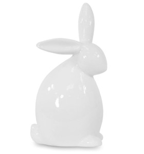 Figurka wielkanocna ceramiczna zajączek 16x9x7 107179