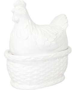 Figurka wielkanocna pojemnik ceramiczny kura 25x21,5x14,5 100221