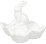 Podstawka na jajka z zajączkiem wielkanocna ceramiczna 13x14x12 100209