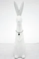 Figurka dekoracyjna królik wielkanocna biała z zawieszką 28,5x6x8,5 72687