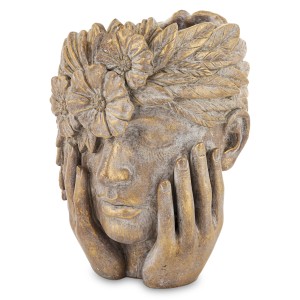 Osłonka donica doniczka cementowa głowa 31x21x27 161104