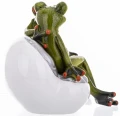 Figurka dekoracyjna żaba żabki para na kanapie całująca 12,5x14,5x15 162135