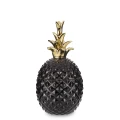 Figurka ceramiczna ananas czaro złota  z pokrywką 19x10x10cm 152476