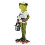 Figurka dekoracyjna żaba malarz 16x7x5,5cm 161800