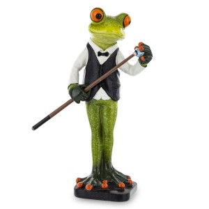 Figurka dekoracyjna żaba bilardzista 17x11x5 161801