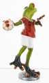 Figurka dekoracyjna żaba sportowiec piłkarz ręczny 17x10,5x7,5cm 161802