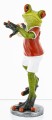 Figurka dekoracyjna żaba sportowiec piłkarz ręczny 17x10,5x7,5cm 161802