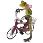 Figurka dekoracyjna żaba na rowerku rowerze 16,5x11,5x15,5cm 162136