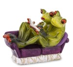 Figurka dekoracyjna para na sofie czytająca 11x15x8,5 162143