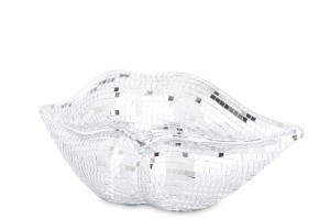 Figurka dekoracja usta srebrna 13,5x29x10 166085