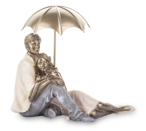 Figurka dekoracyjna para pod parasolem family 15x18x11 134135