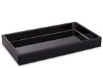 Taca dekoracyjna szklana czarna glamour 4x35x20 169292
