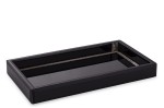 Taca dekoracyjna szklana czarna glamour 3x27x15 169291