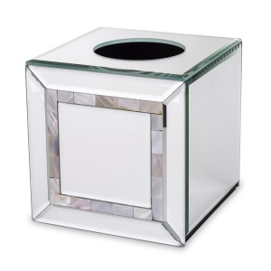 Pudełko na chusteczki chustecznik szklany glamour 15x15x15 169307