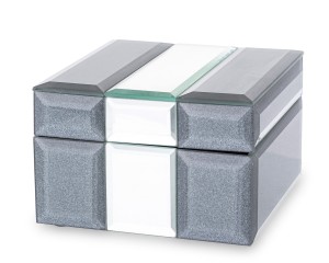 Szkatułka na biżuterię szklana pudełko glamour 8x12,5x12,5 144818