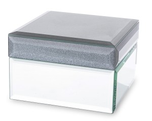 Szkatułka na biżuterię szklana pudełko glamour 8x12,5x12,5 144816
