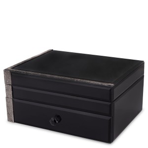 Szkatułka na biżuterię szklana pudełko glamour 11x22x17 169285