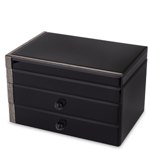 Szkatułka na biżuterię szklana pudełko glamour 16,5x27x19 169286