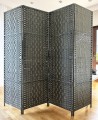 Parawan pokojowy dekoracyjny kotara 4 skrzydła 180x200 szary-4 5901583842481
