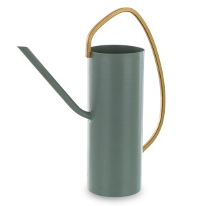 Konewka dzban dekoracyjna metalowa zielono złota 25,5x26x8 160088