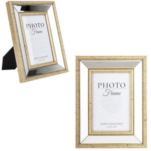 Ramka na zdjęcie zdjęcia złoto-srebrna glamour 21,5x17x2,5-14 168653