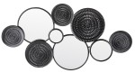 Dekoracja ścienna metalowa lustra 59x113x4 141030