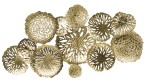 Dekoracja ścienna metalowa złota 65x120x5 121973