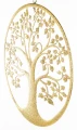 Dekoracja ścienna metalowa drzewo złote 80x80x1 143949