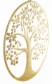 Dekoracja ścienna metalowa drzewo złote 80x80x1 143949