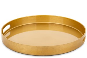 Taca dekoracyjna złota okrągła 4x35x35cm 171848