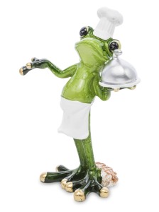 Figurka dekoracyjna żaba żabka kucharz w czapce 15x11x6 127608