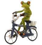 Figurka dekoracyjna żaba żabka na rowerze 17x15,5x11 113965