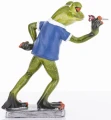 Figurka dekoracyjna żaba żabka rzutkarz rzutka niebieski 14x13x5 159187