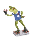 Figurka dekoracyjna żaba żabka rzutkarz rzutka niebieski 14x13x5 159187
