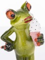 Figurka dekoracyjna żaba żabka z lodem kręconym 16x7x6 159183