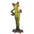 Figurka dekoracyjna żaba żabka z lodem kręconym 16x7x6 159183