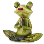 Figurka dekoracyjna żaba żabka medytująca joga 14,5x15,5x7 169671