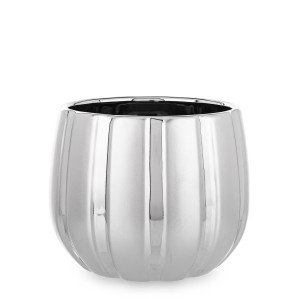 Osłonka donica doniczka ceramiczna srebrna 11,5x13x13 163818